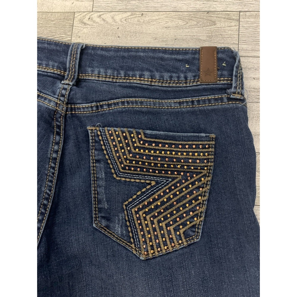 PEOPLES‎ LIBERATION Crop Jeans Size 7/8 Gem Embroidered